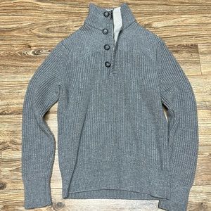 Mens Banana Republic Gray 3/4 Zip Sweater. Size Small.